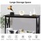 Costway 2-Tier Console Table x-Design Bookshelf Sofa Side Accent Table w/Shelf White\ Black\Espresso\Wood Grain